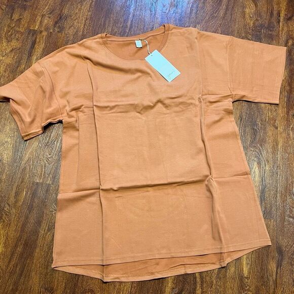 NWT Goumi Kids Clay Parent Tee SZ XL XXL Oversized Shirt Unisex Top Orange Shirt - Picture 1 of 3